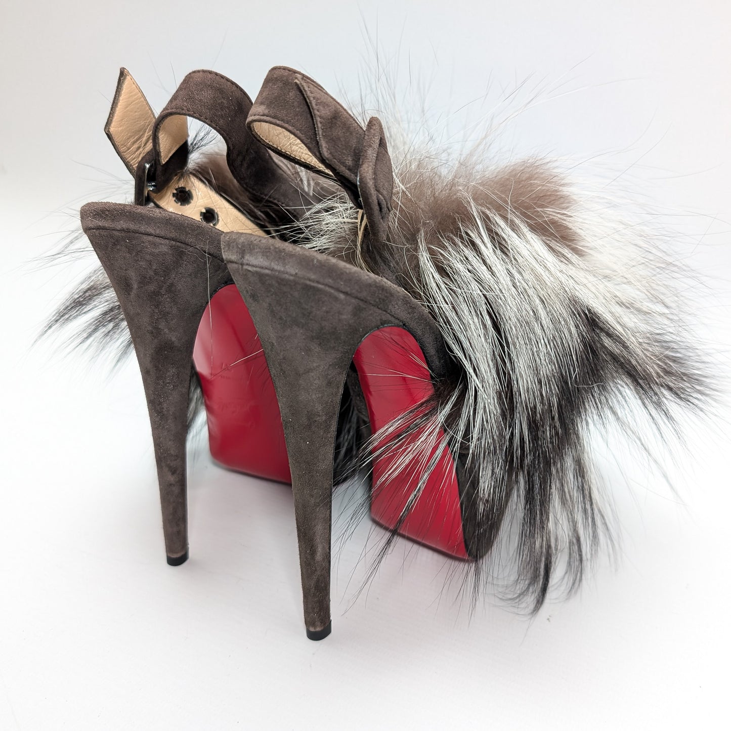 Slingback Christian Louboutin fourrure - EU37|4UK|6US