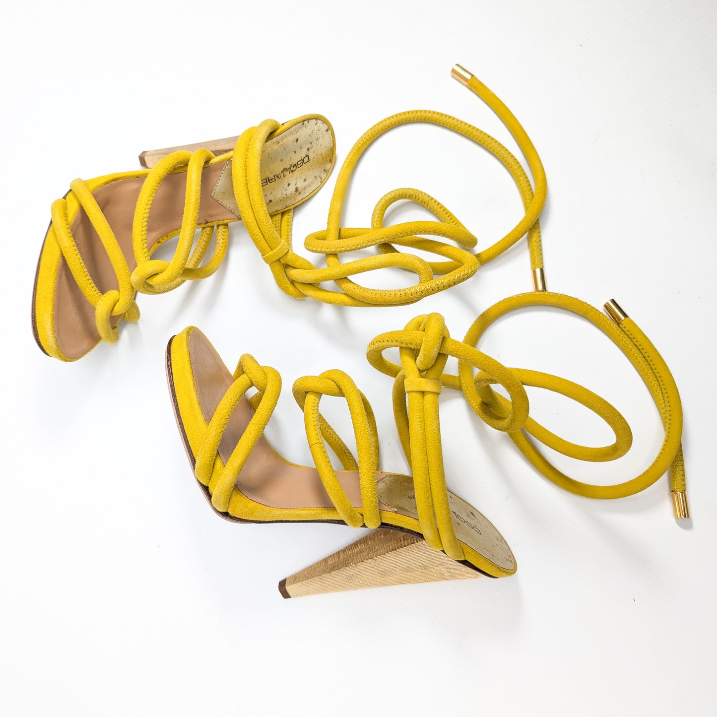 Sandales Dsquared2 jaune à lien - EU36|UK3|US5