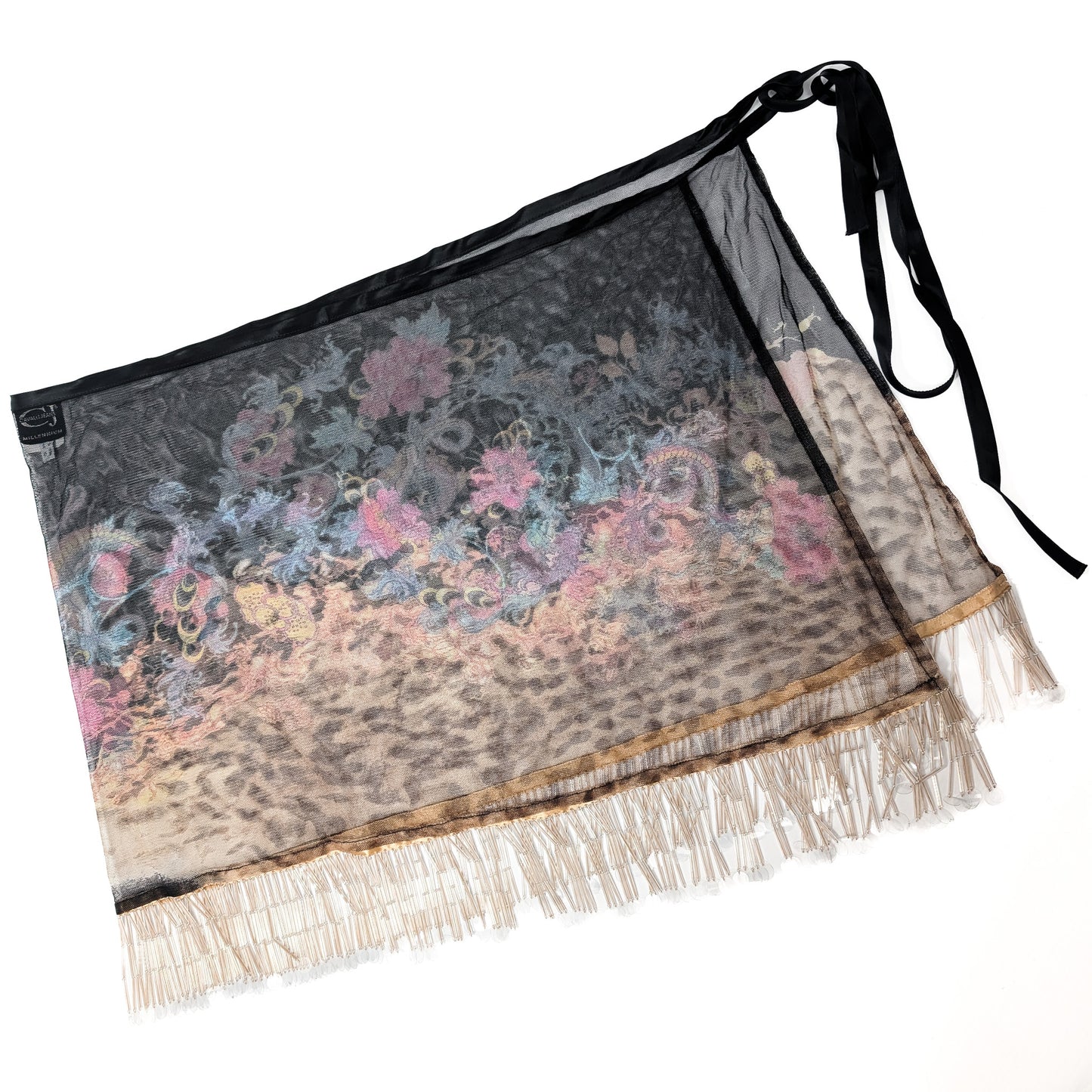 Jupe en mesh et perle Roberto Cavalli
