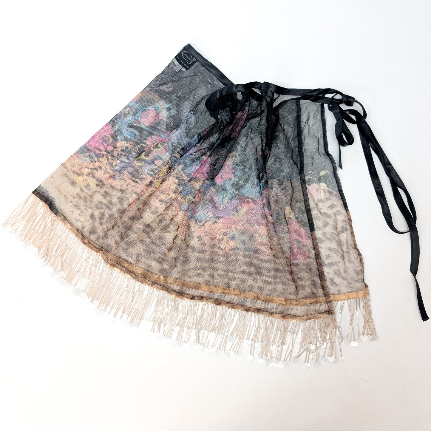 Jupe en mesh et perle Roberto Cavalli