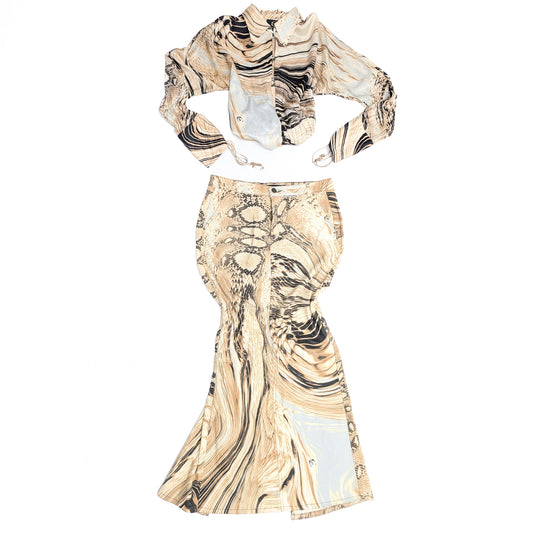 Roberto Cavalli top and skirt set