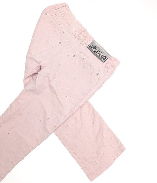 Dior by Galliano pink pique capri - S