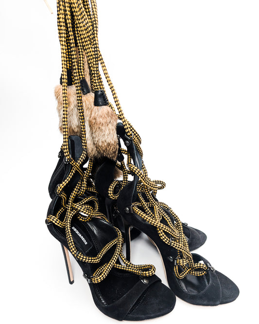 Sandales Riri fourrure Dsquared2 F/W 2004 - EU37|UK4|US6