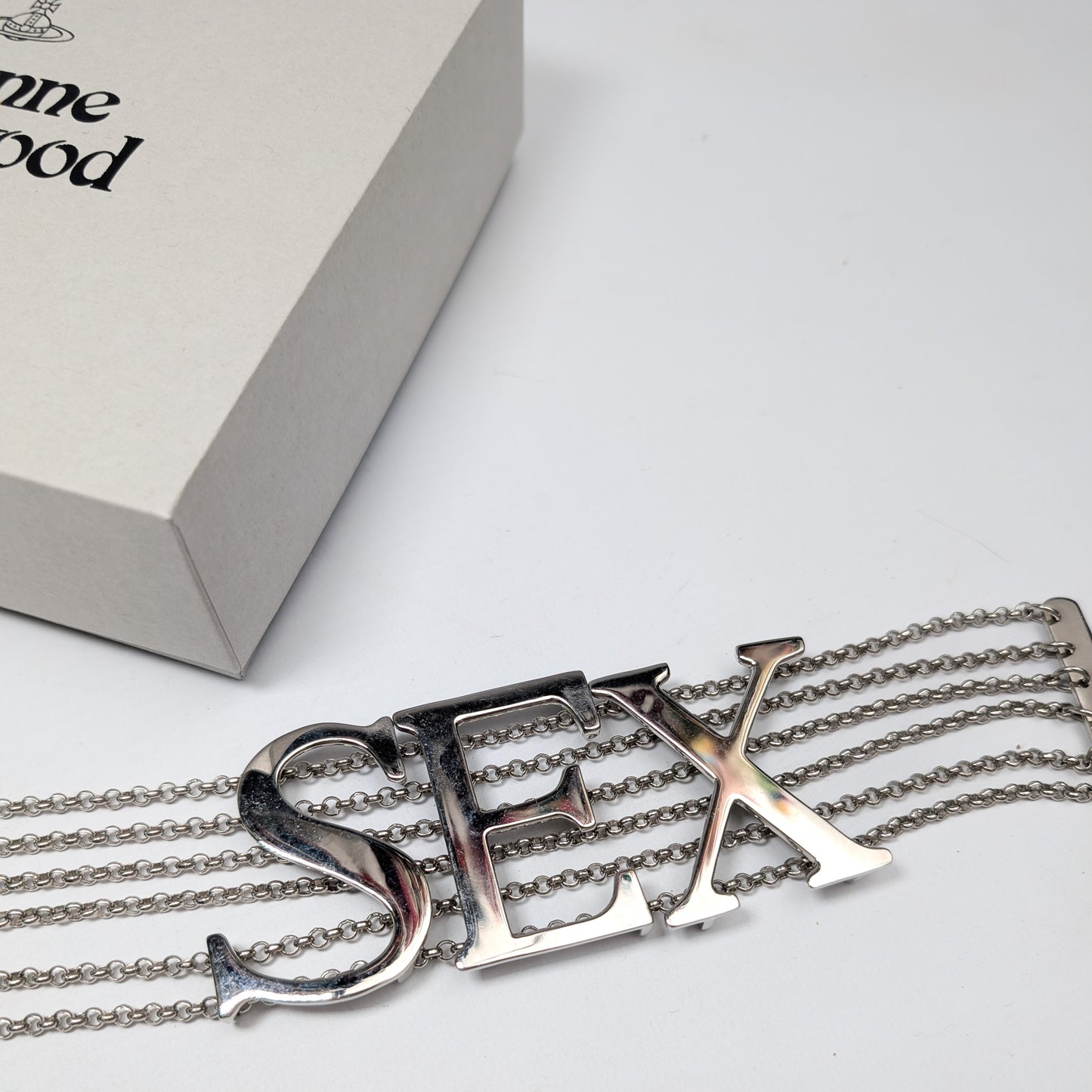 Vivienne Westwood silver “SEX” necklace