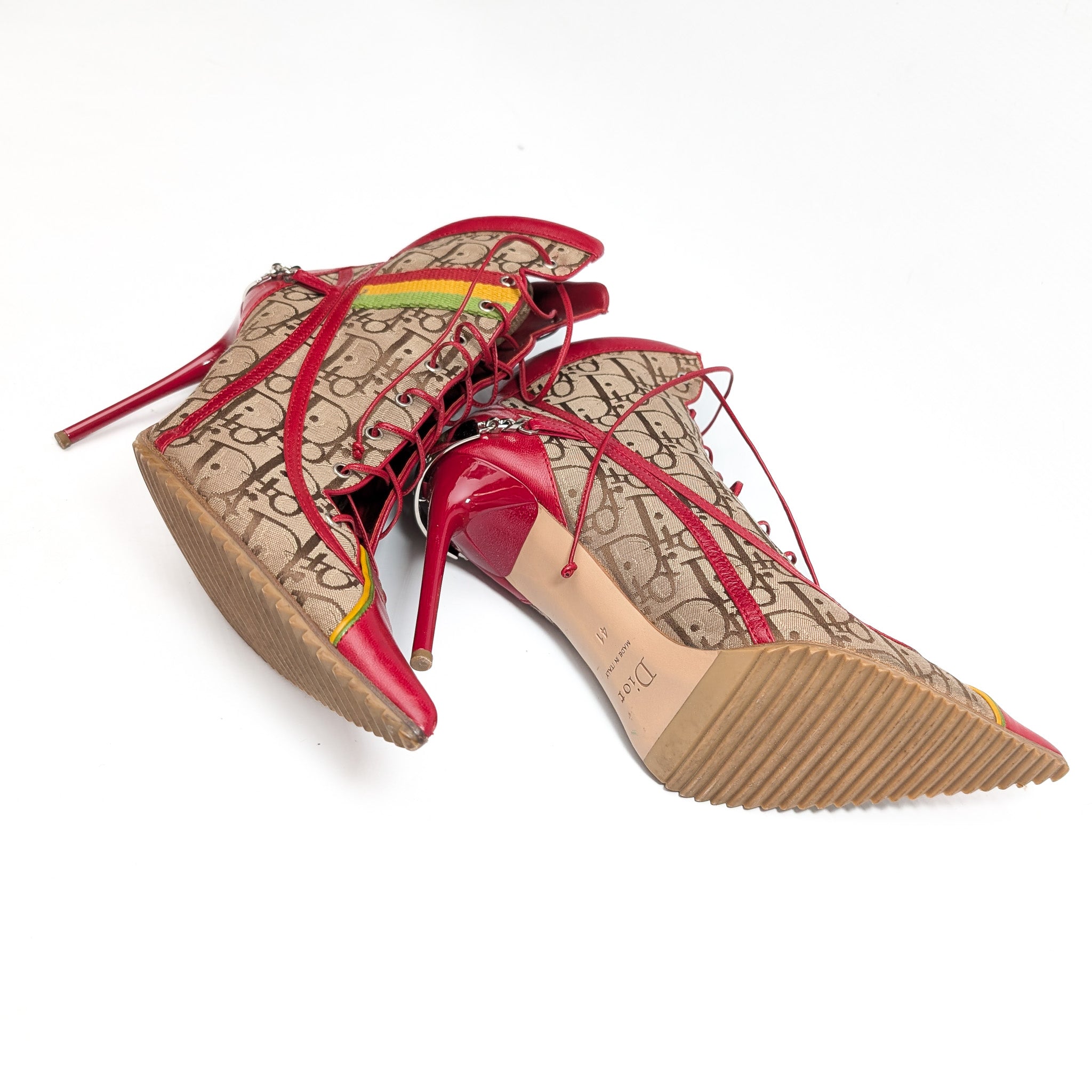 Dior Rasta ankle boots by Galliano 2003 - EU41|UK8|US10 – Al fintage