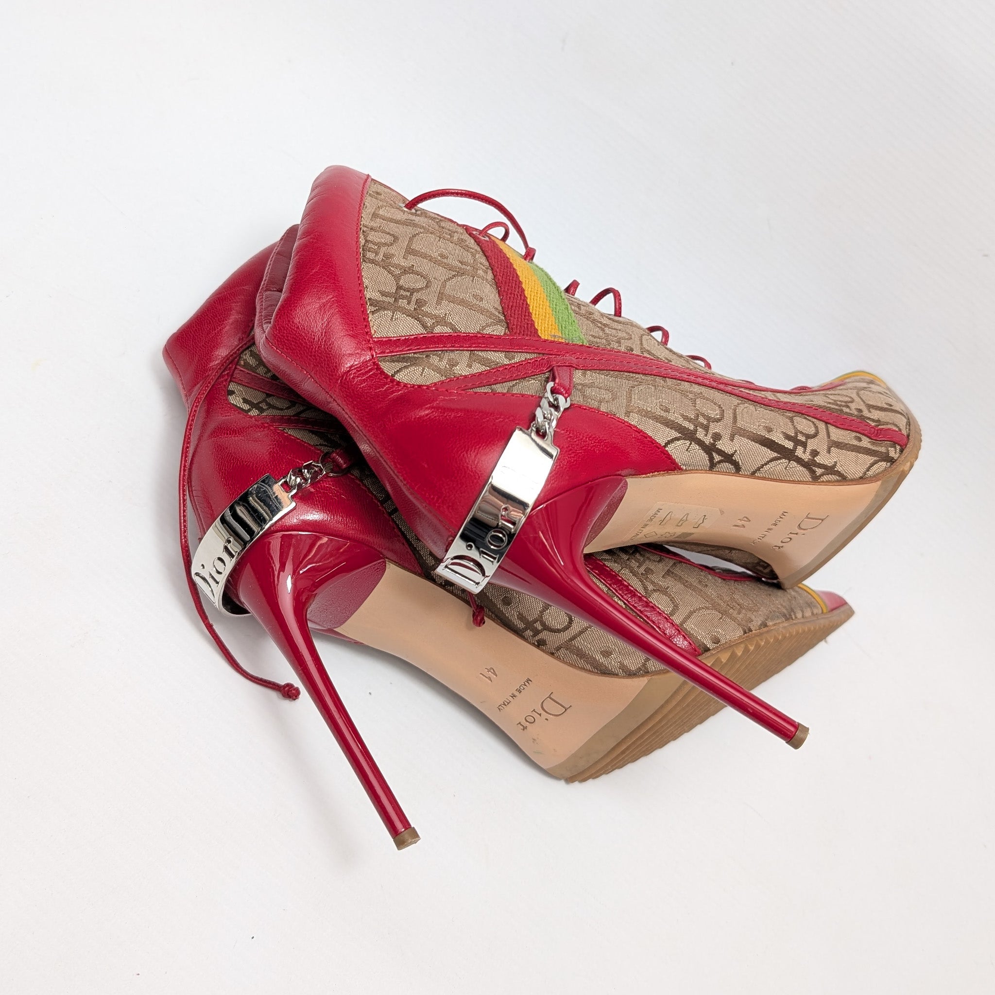 Dior Rasta ankle boots by Galliano 2003 - EU41|UK8|US10 – Al fintage