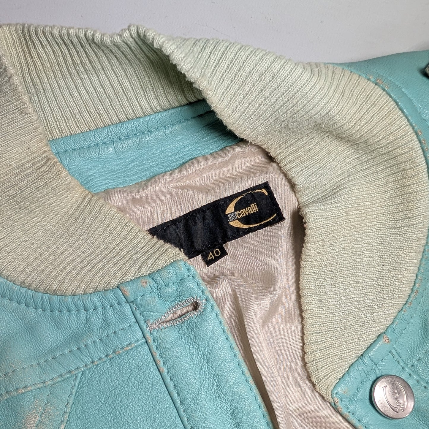 Ensemble veste et jupe cuir Roberto Cavalli