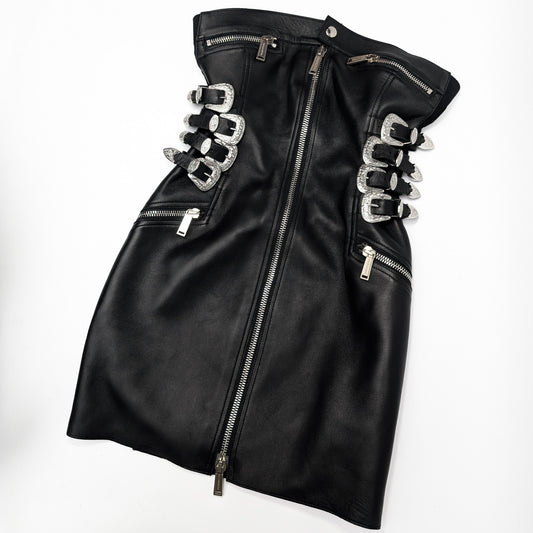 Robe cuir Gothika Dsquared2 S/S 2018