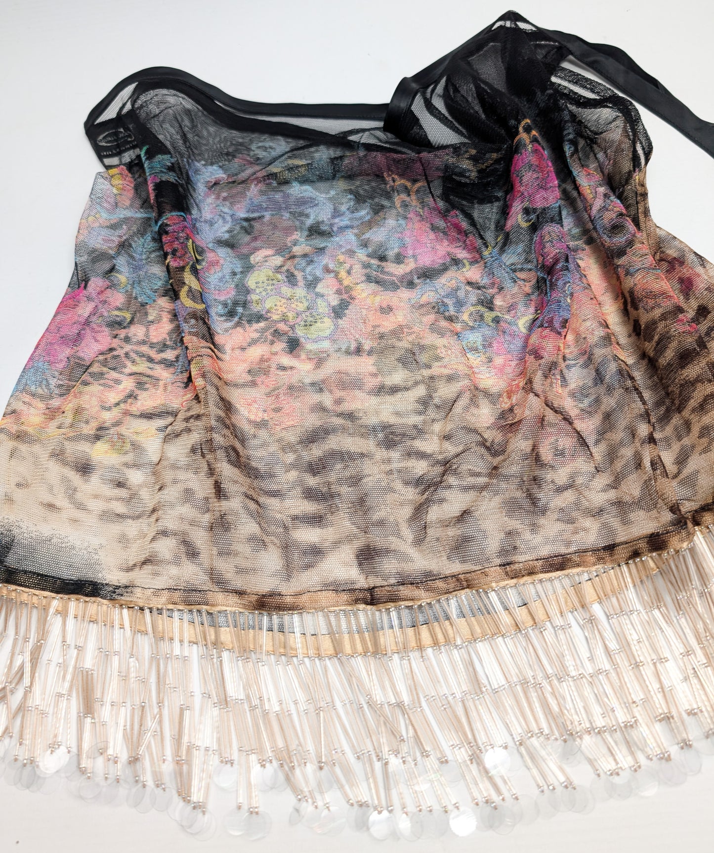 Jupe en mesh et perle Roberto Cavalli