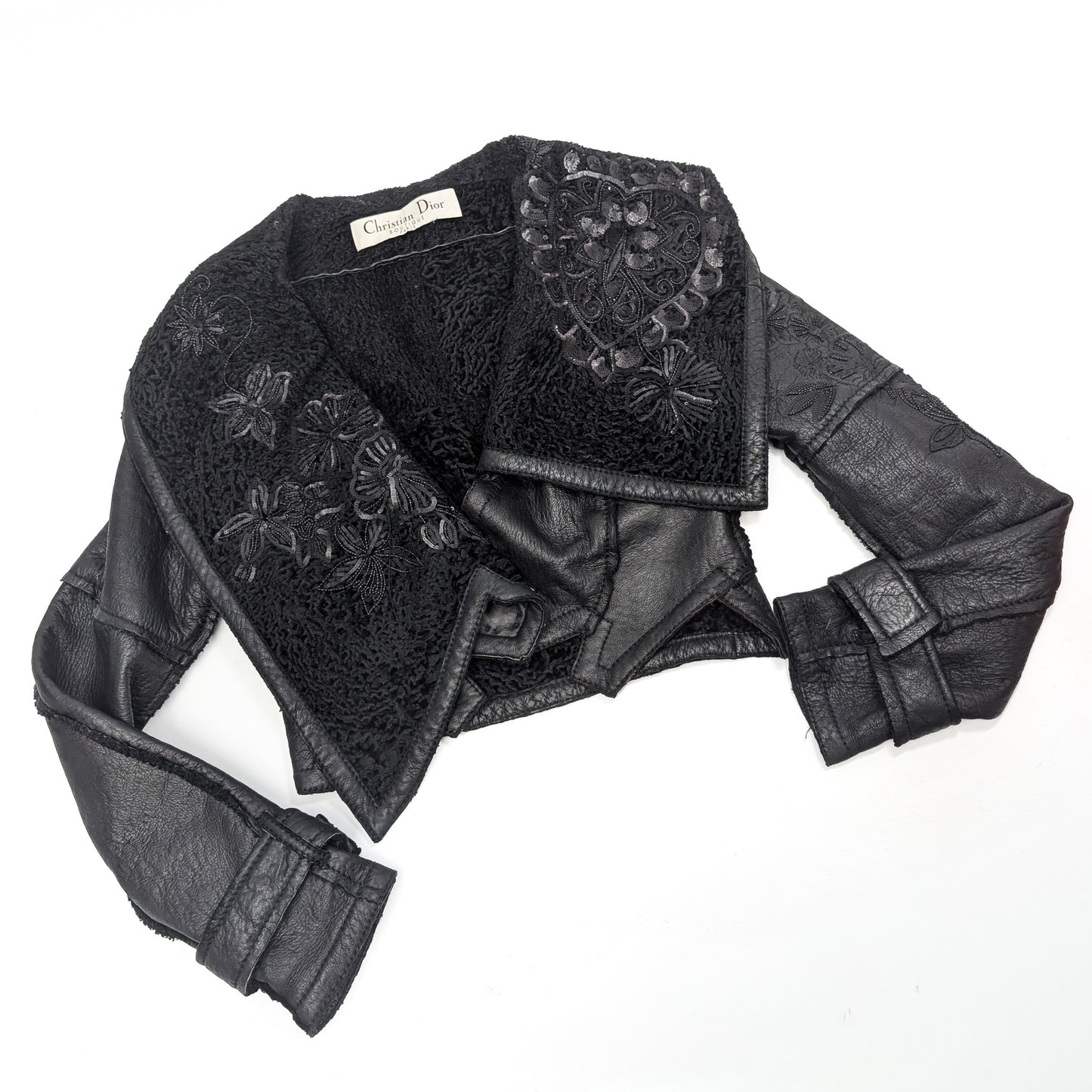 Veste en cuir Dior par Galliano