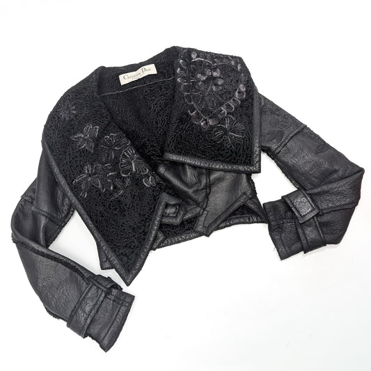 Veste en cuir Dior par Galliano
