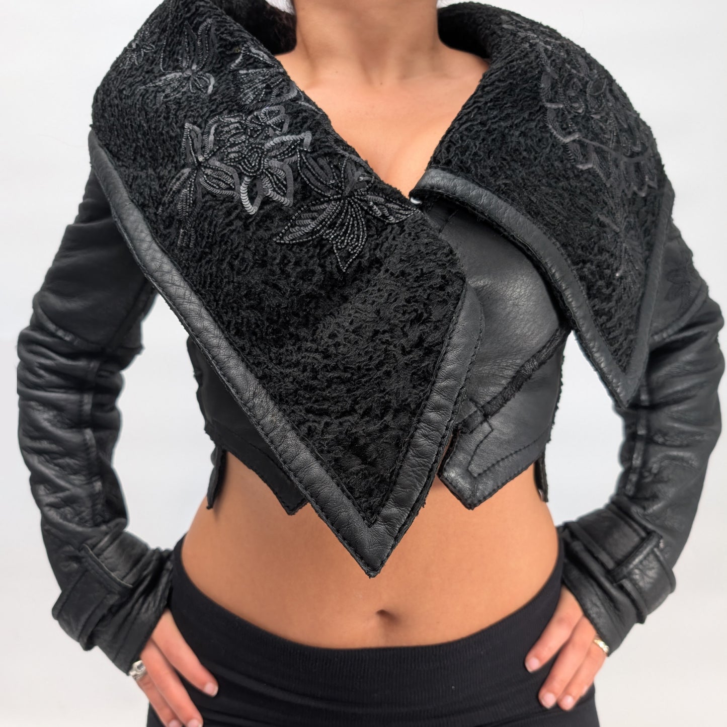 Veste en cuir Dior par Galliano