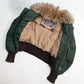 Dsquared2 short puffer jacket in green fur - S