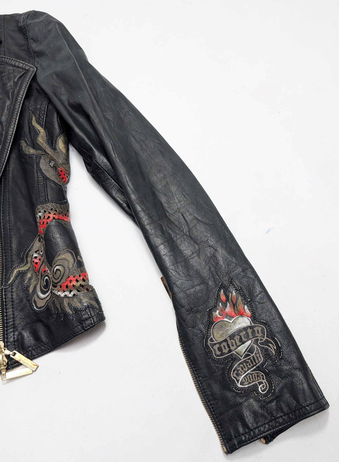 Veste en cuir Roberto Cavalli S/S 2003 - S