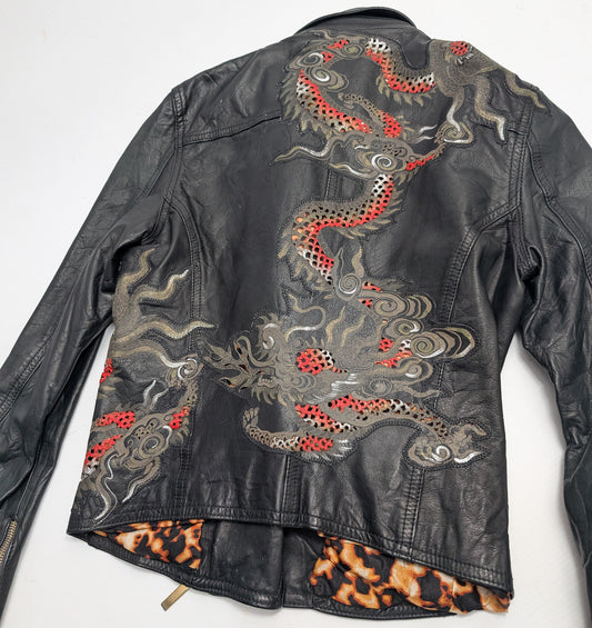 Veste en cuir Roberto Cavalli S/S 2003 - S