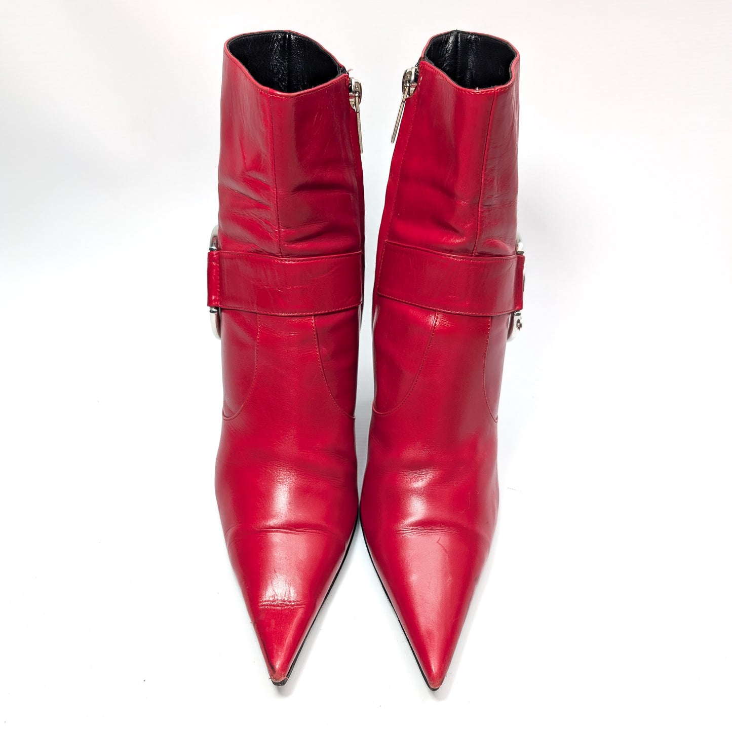 Dior red ankle boots by Galliano - EU41|8UK|10US