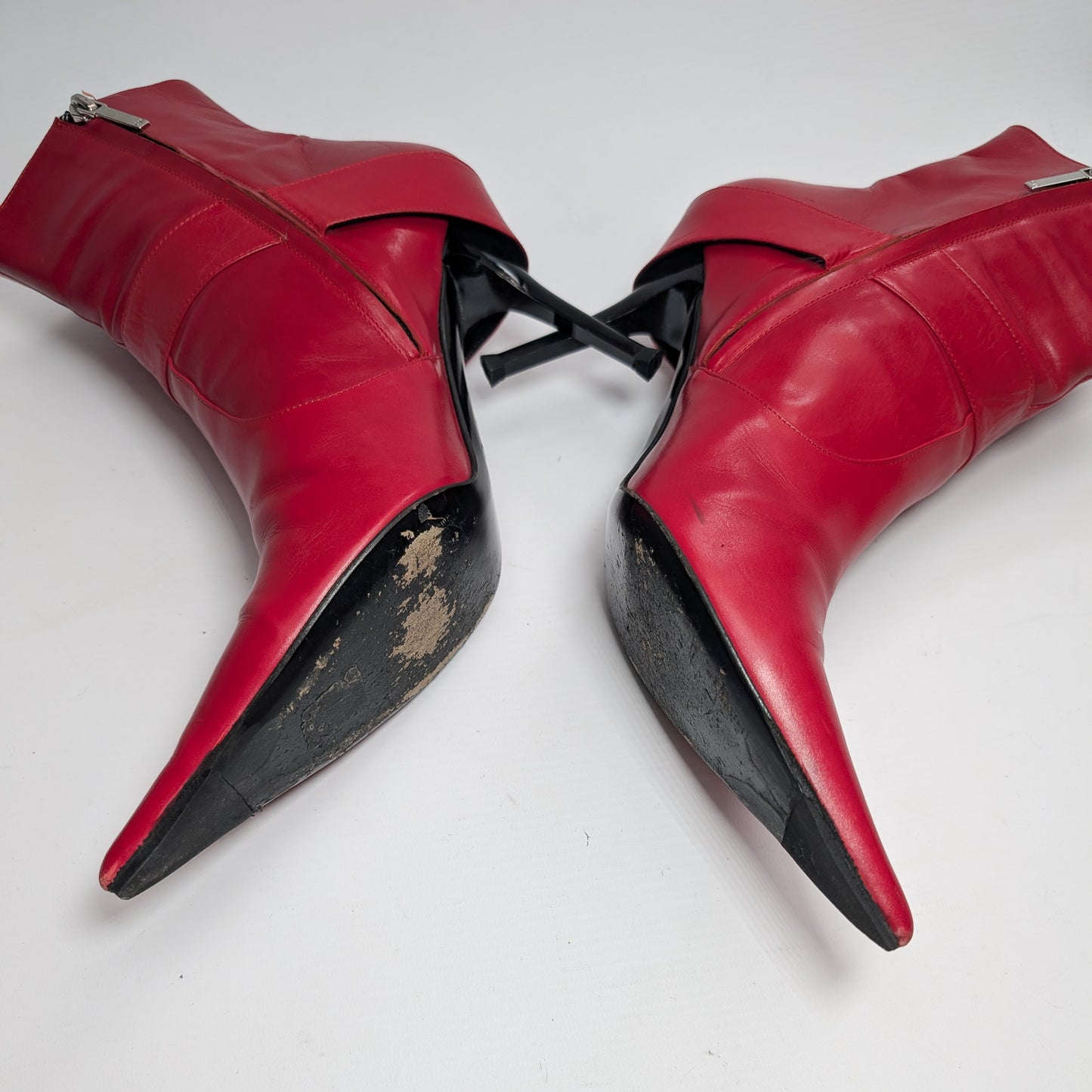 Dior red ankle boots by Galliano - EU41|8UK|10US
