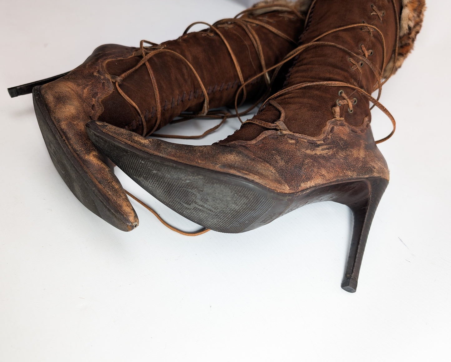 El Dantes leather and fur boots - EU37|UK4|US6