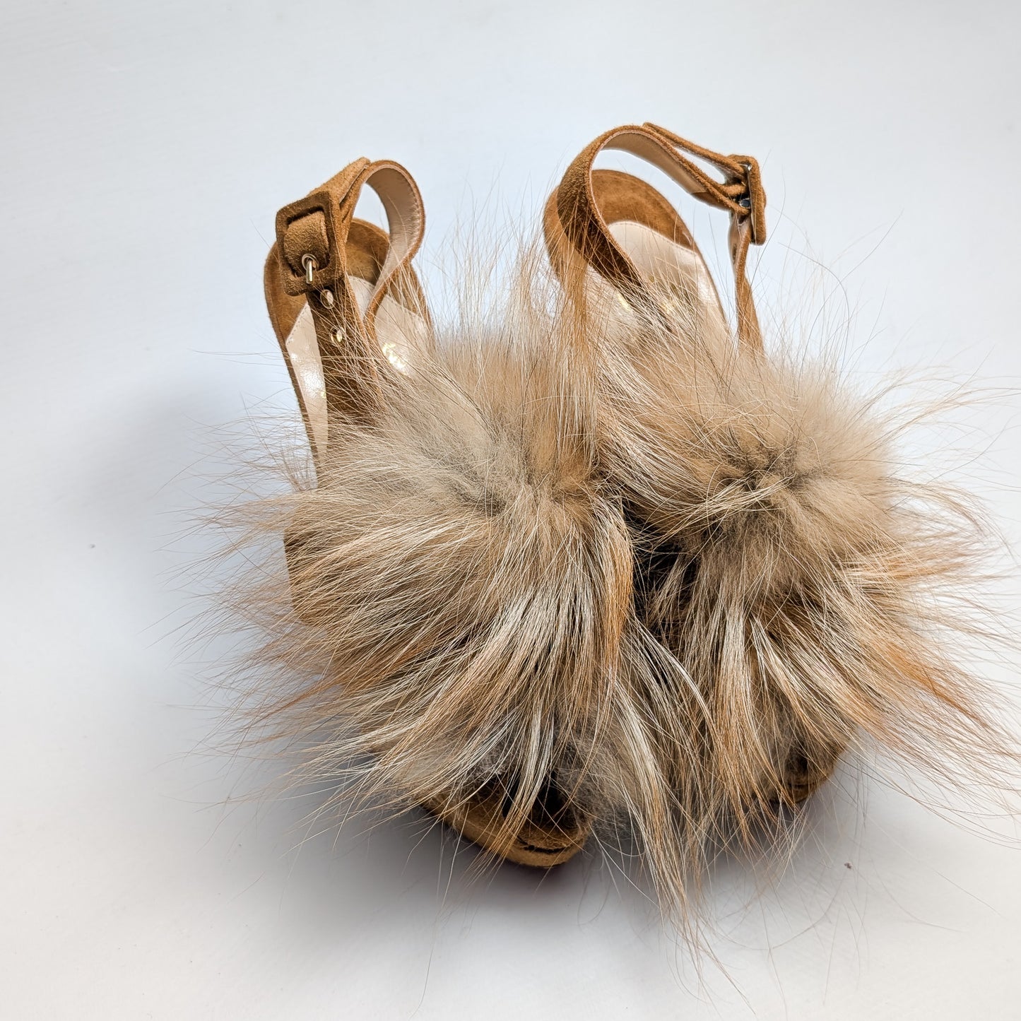 Christian Louboutin fur slingback - EU40|7UK|9US