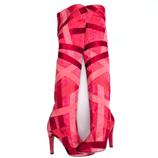 Chanel F/W 2017 pink boots - EU39|UK6|US8