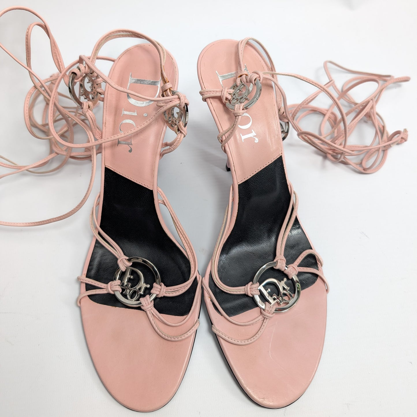 Sandales à lien rose Dior par Galliano - EU39,5|UK6,5|US8,5