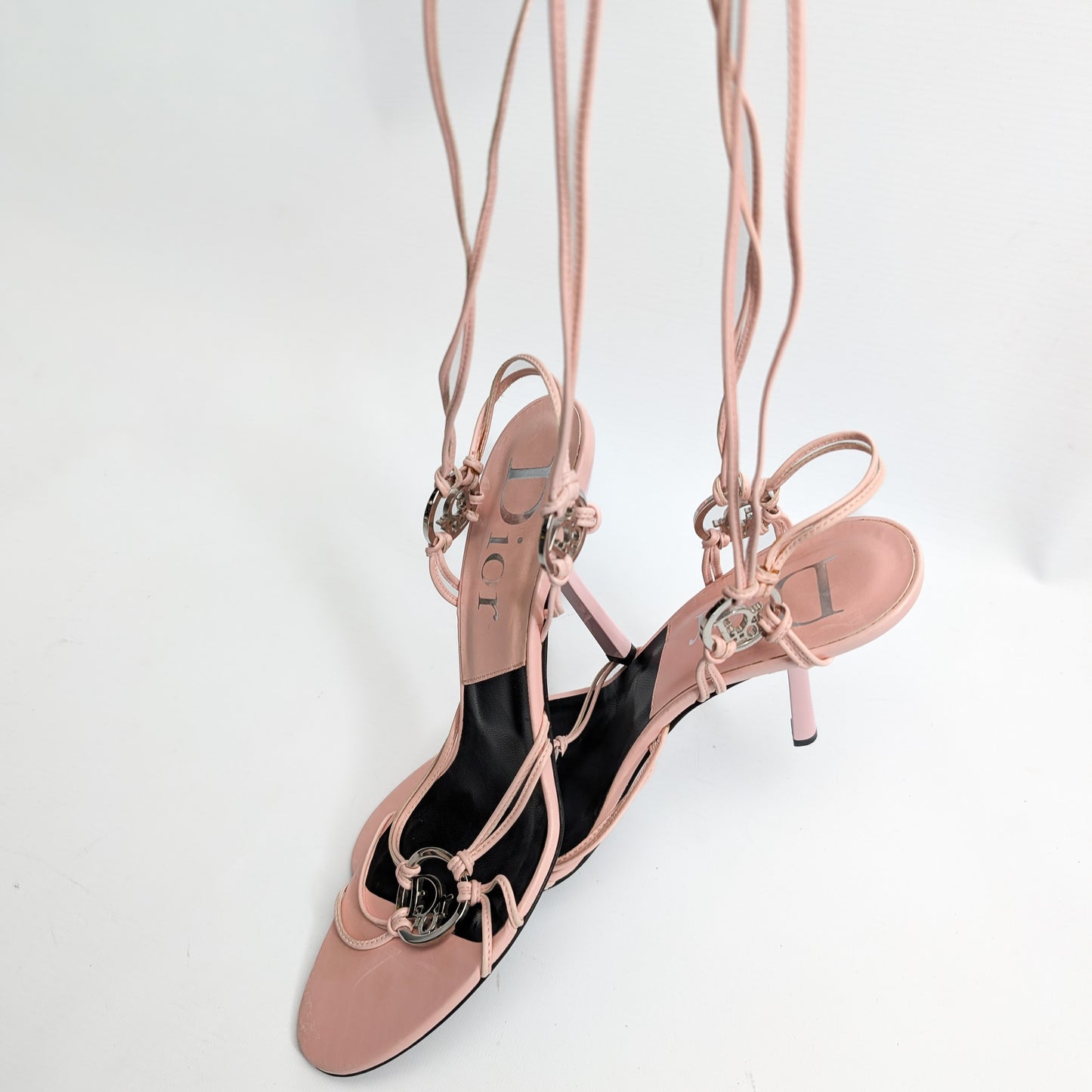 Sandales à lien rose Dior par Galliano - EU39,5|UK6,5|US8,5