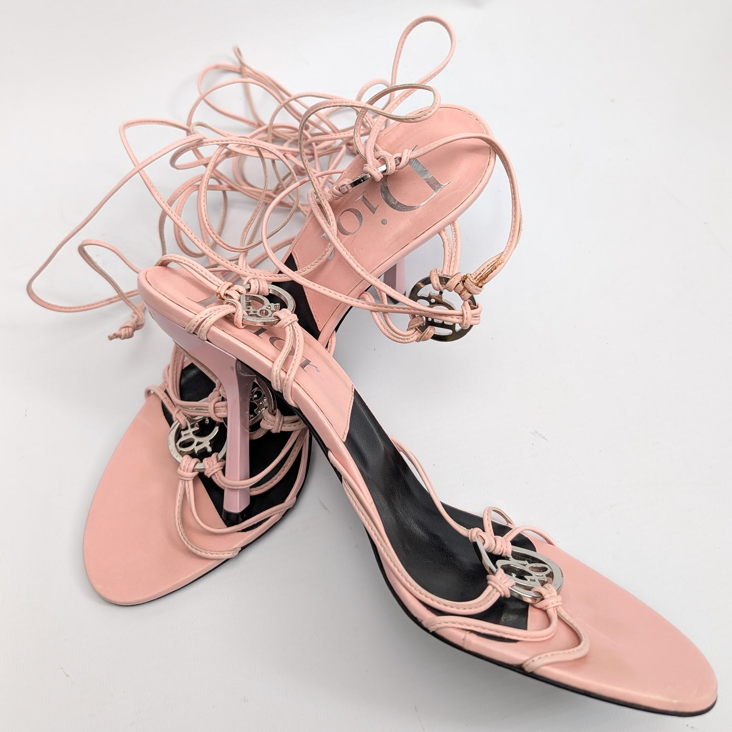 Sandales à lien rose Dior par Galliano - EU39,5|UK6,5|US8,5