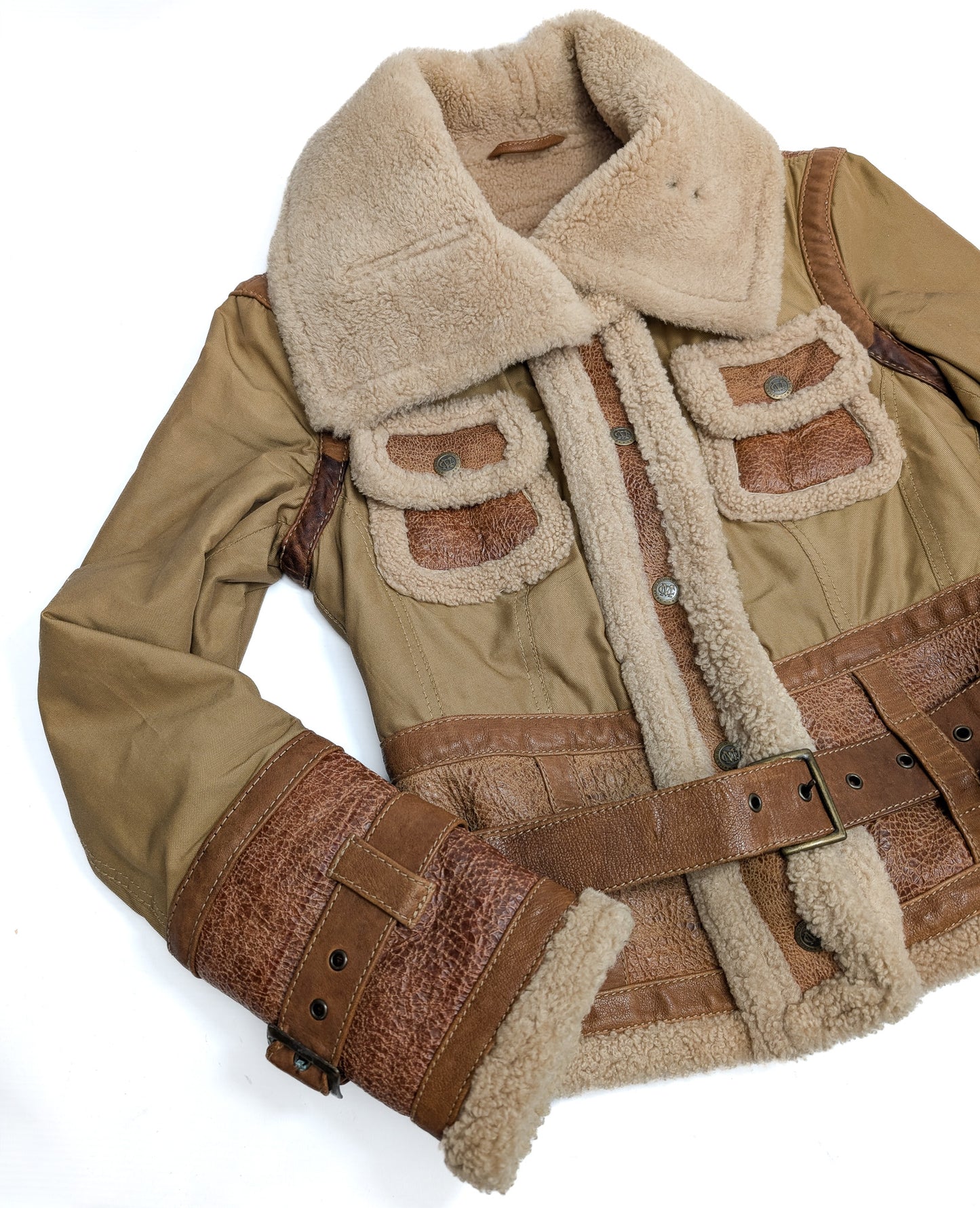 Veste en daim shearling