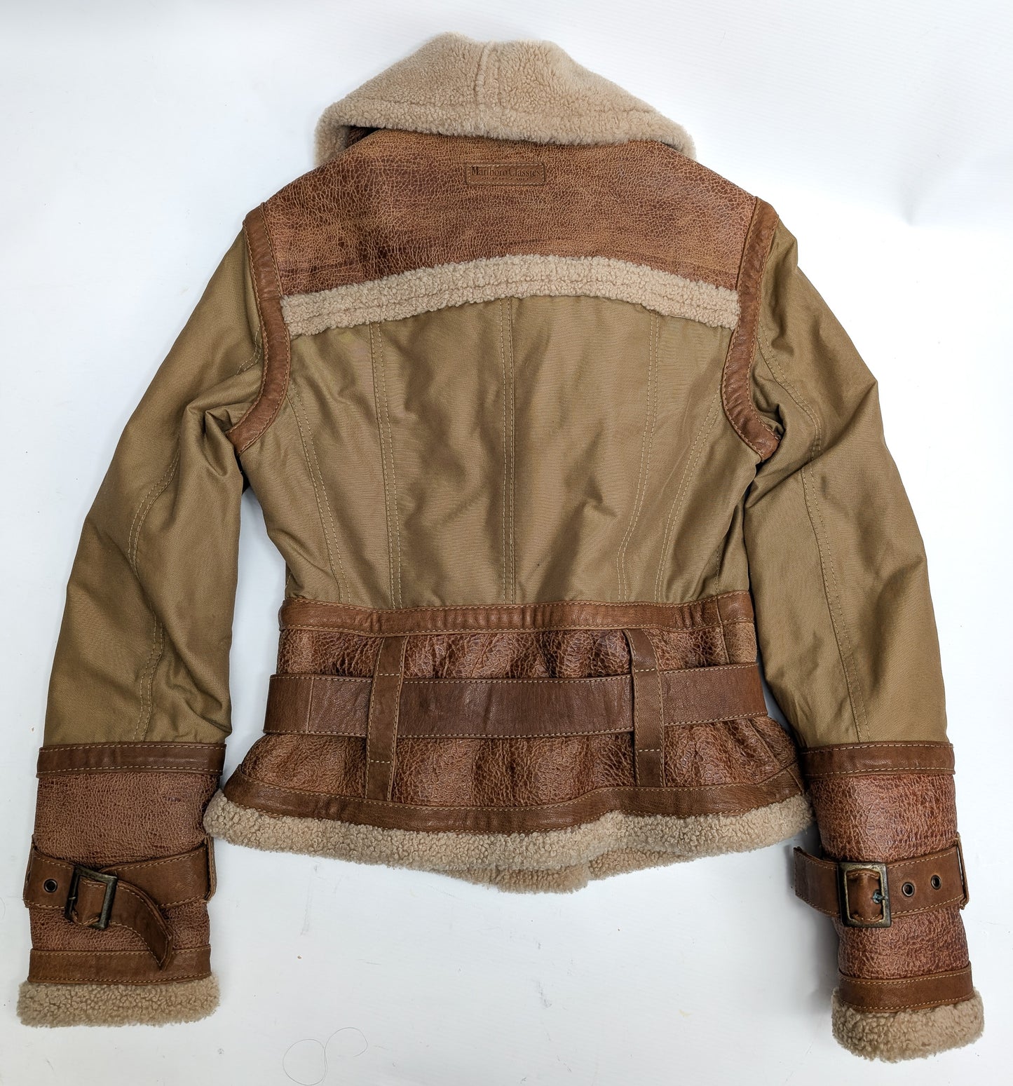 Veste en daim shearling