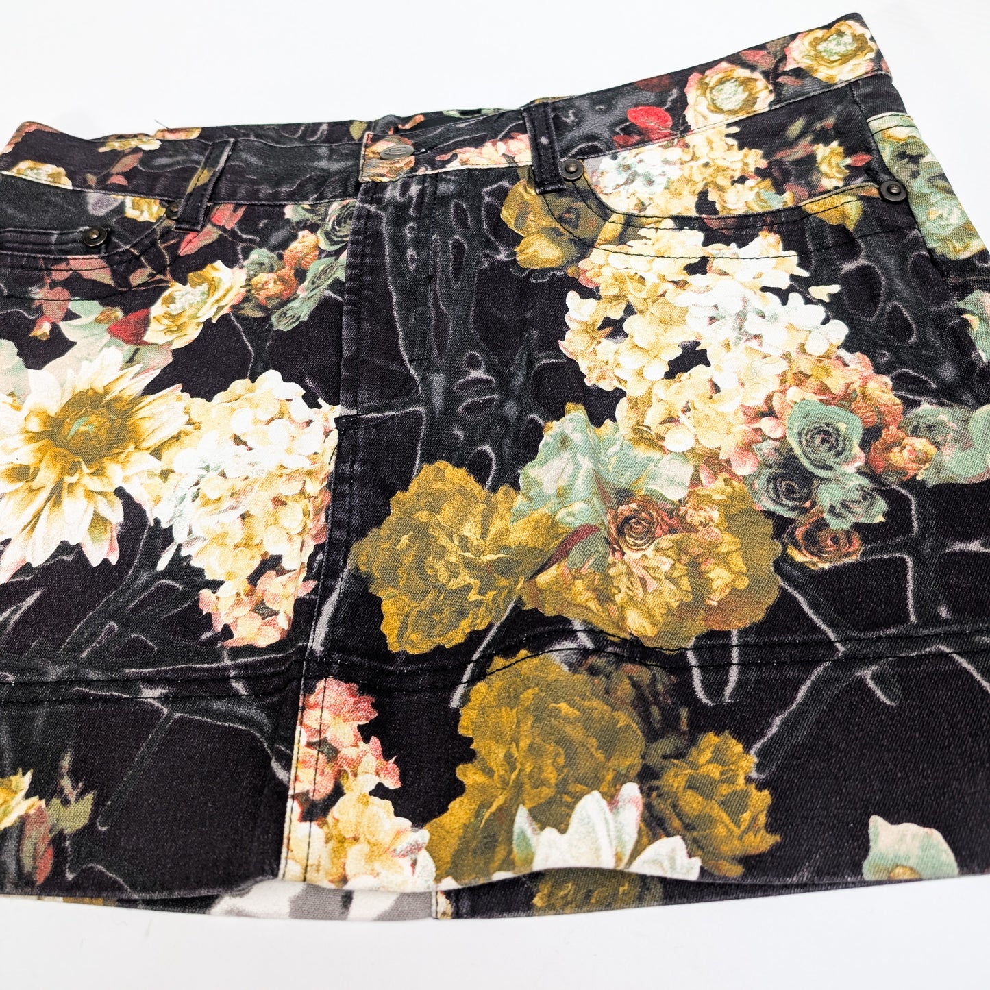 Jupe Roberto Cavalli motif fleurs - XL