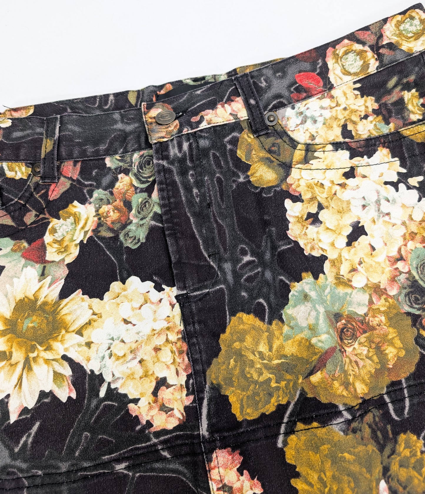 Jupe Roberto Cavalli motif fleurs - XL