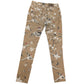 Cavalli beige stretch jeans with oriental print - XS/S
