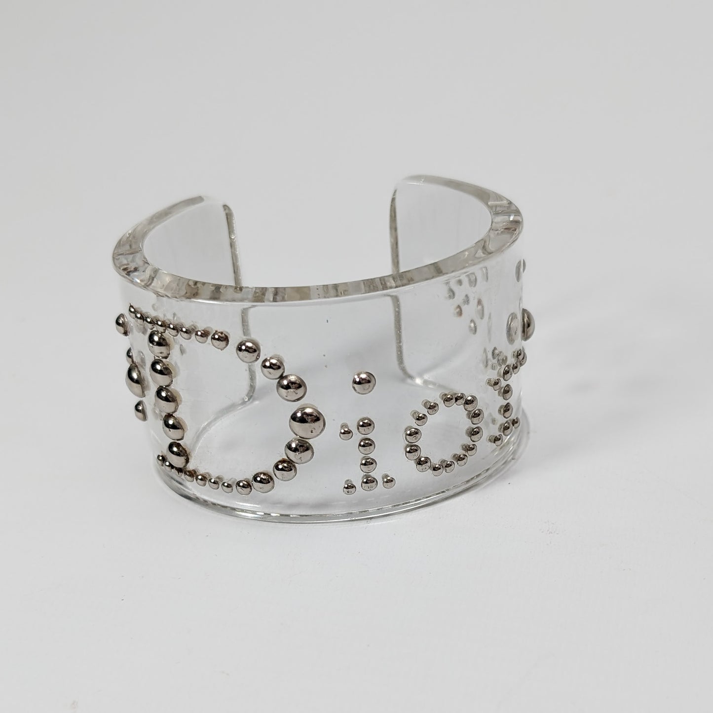 Dior transparent cuff bracelet by Galliano