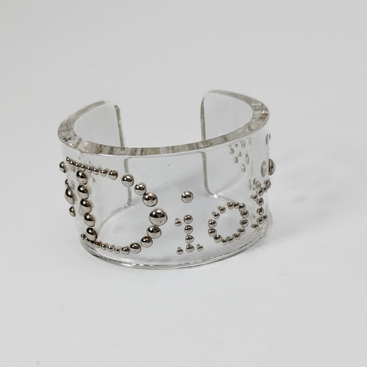 Dior transparent cuff bracelet by Galliano