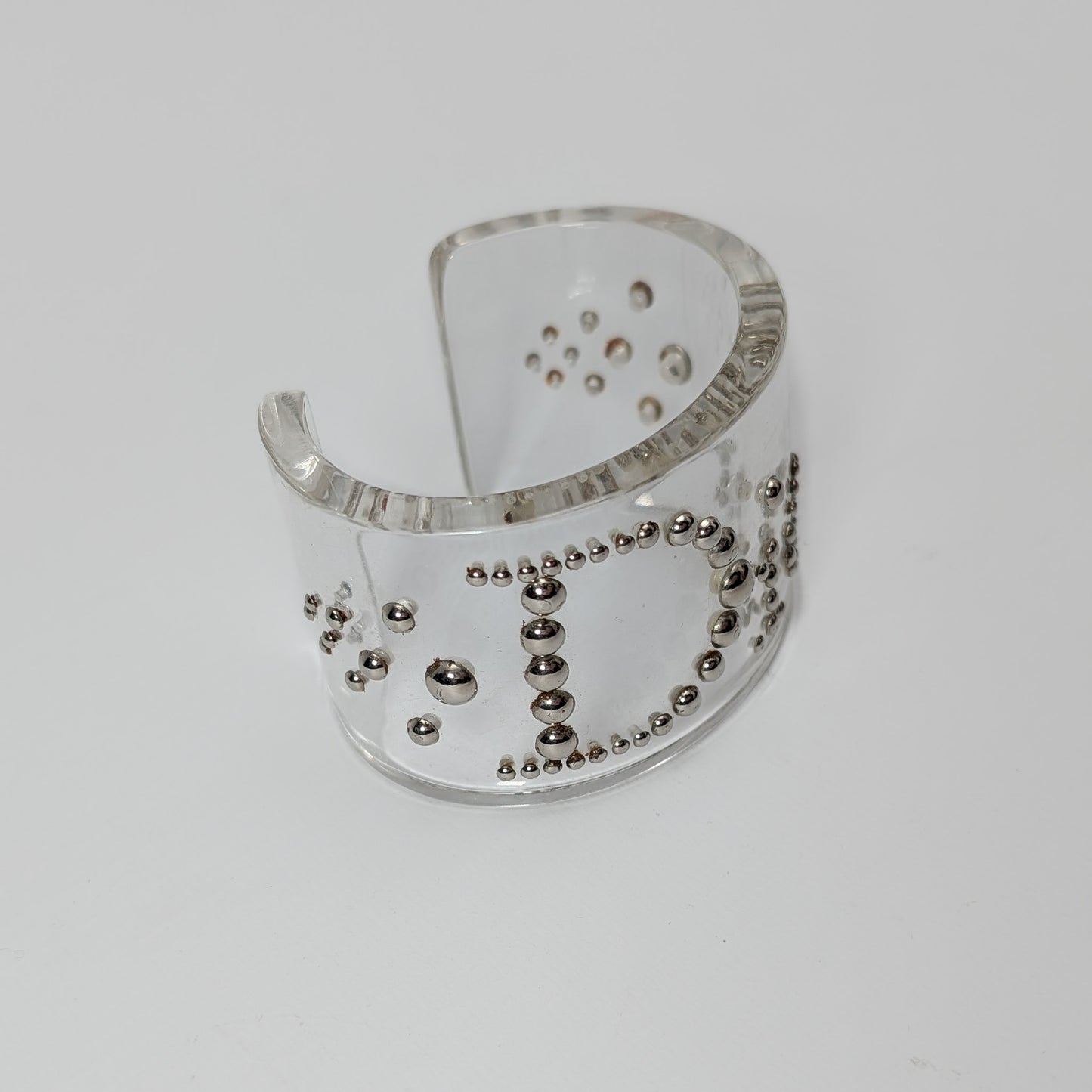 Dior transparent cuff bracelet by Galliano