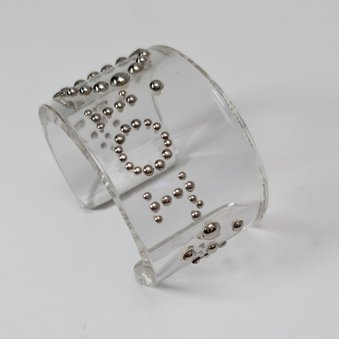 Dior transparent cuff bracelet by Galliano