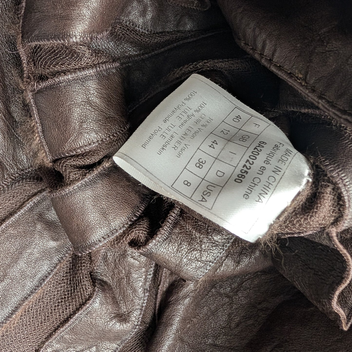 Veste en cuir et vison Dior Galliano F/W 2006