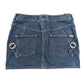 Dior by Galliano denim mini skirt with pink topstitching - M