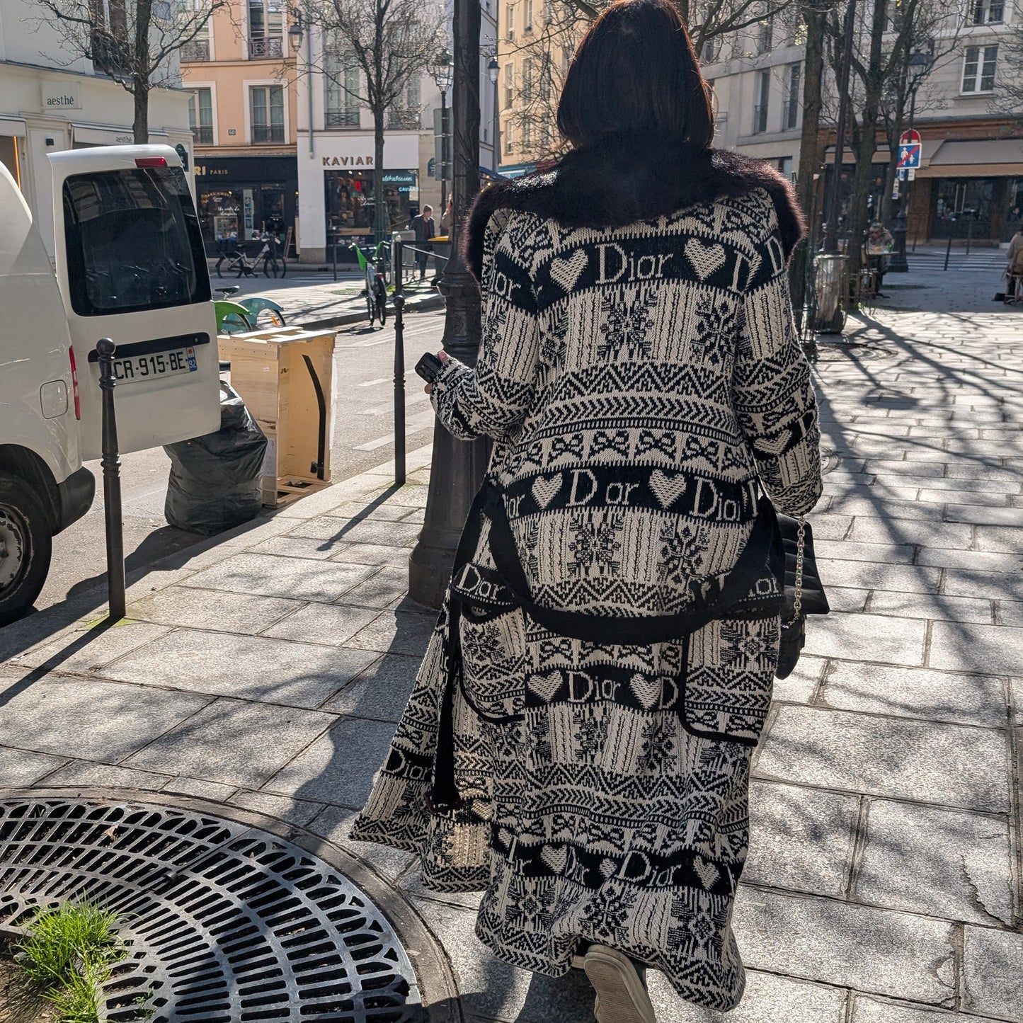 Long cardigan Dior par Galliano F/W 2002