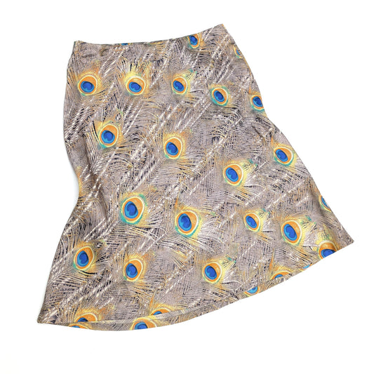 Jupe en soie paon Roberto Cavalli - F/W 1999