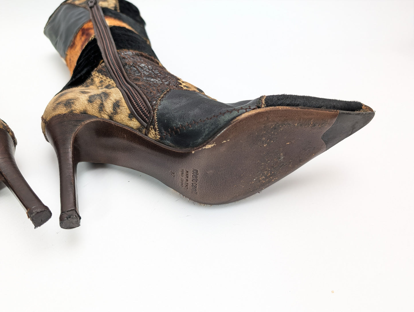 Roberto Cavalli patchwork boots - EU37|UK4|US6