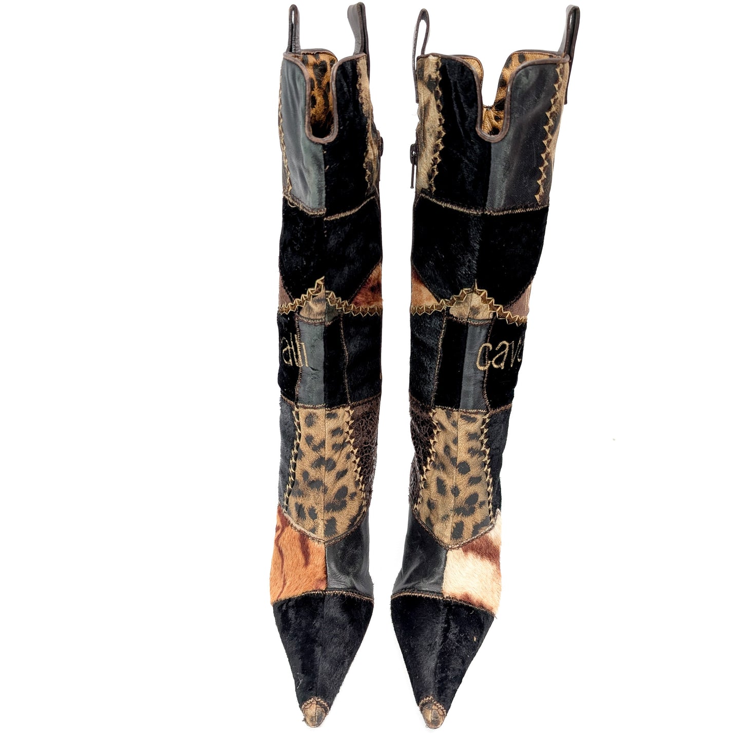 Roberto Cavalli patchwork boots - EU37|UK4|US6