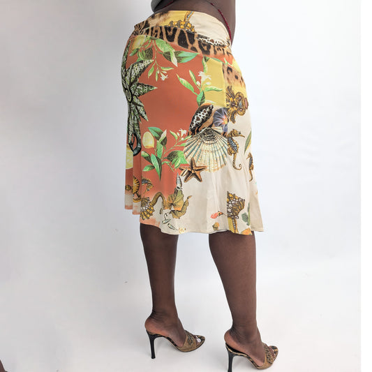 Roberto Cavalli silk skirt - L