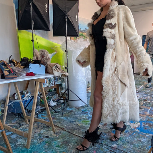 Manteau en fourrure Roberto Cavalli réversible