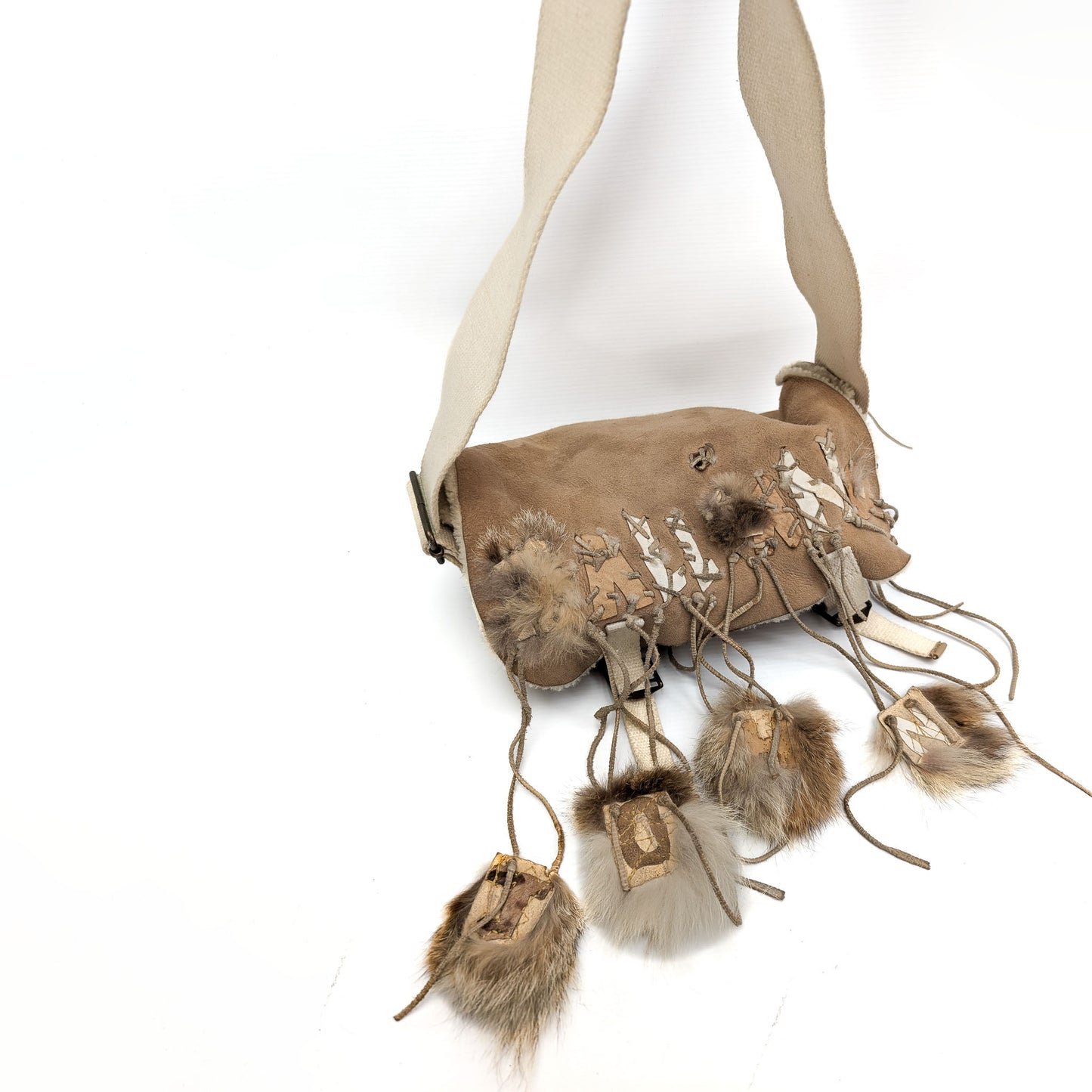 Sac en daim et fourrure John Galliano