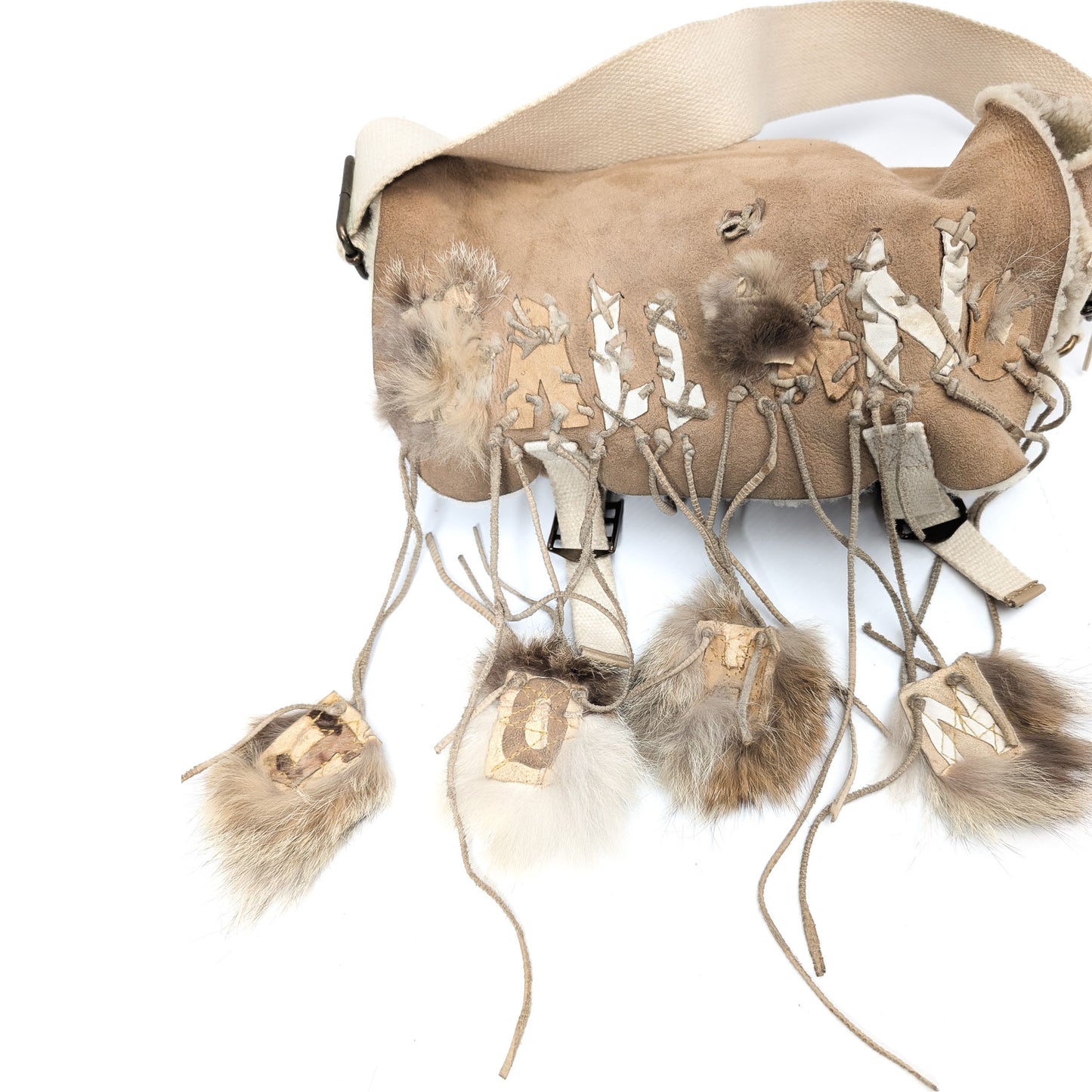 Sac en daim et fourrure John Galliano