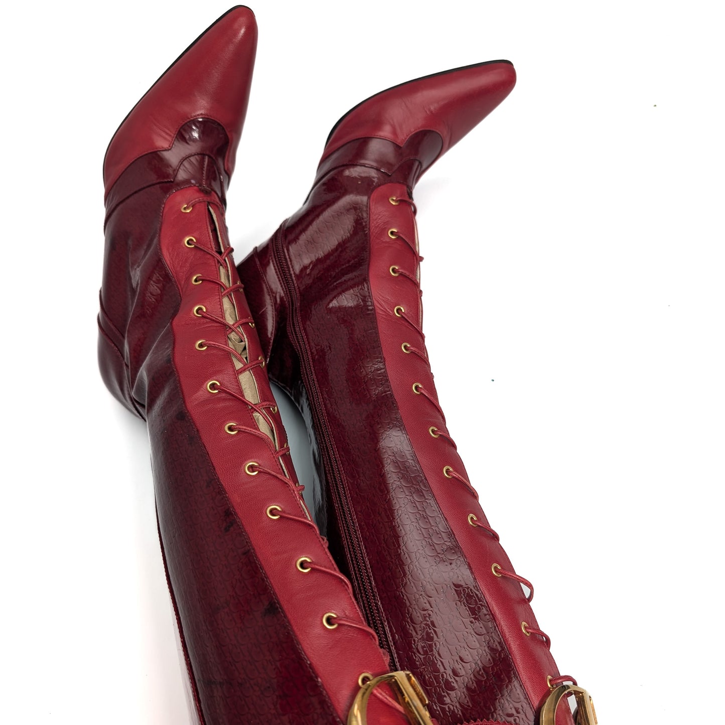 Dior by Galliano Fall 2000 buckle boots - EU39|UK6|US8