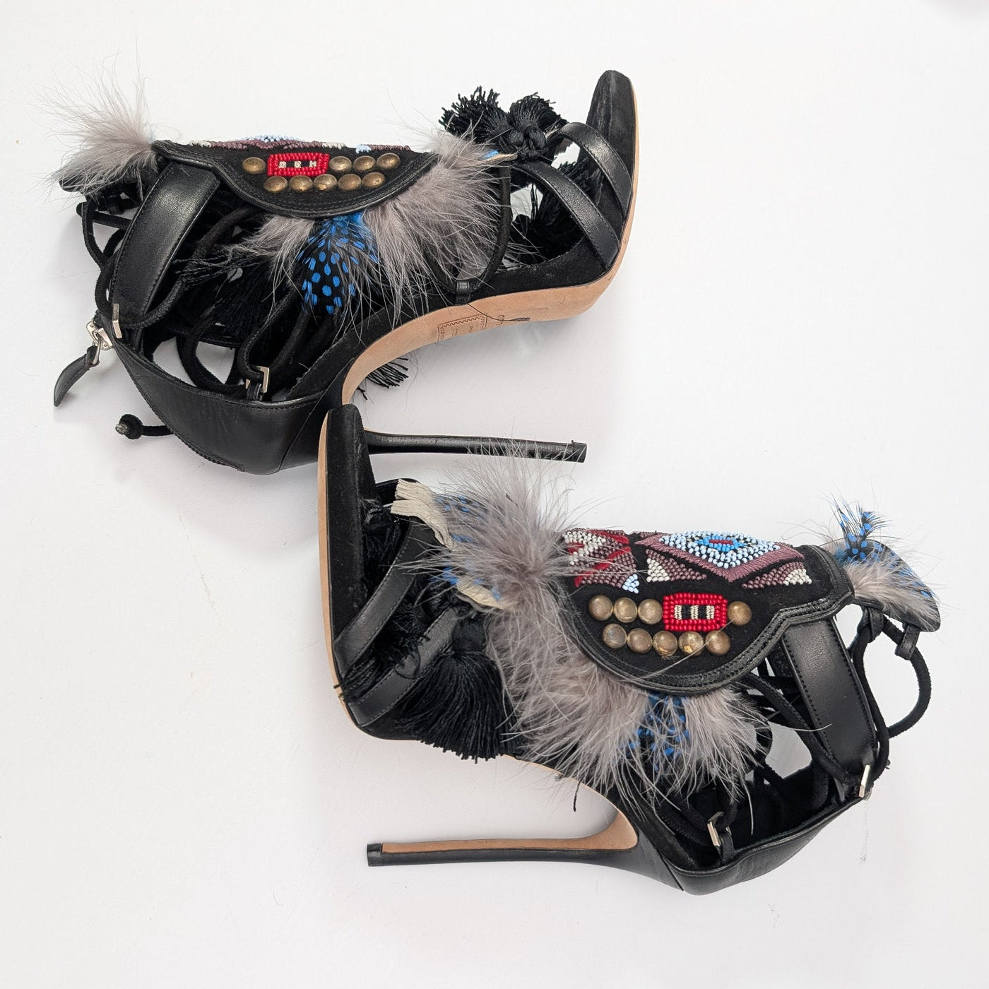 Sandales "Eskimo" noire Dsquared2 F/W 2015 - EU39|UK6|US8
