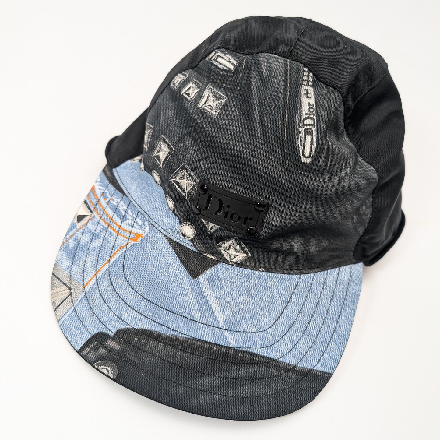 Dior by Galliano F/W 2004 Denim Trompe-l'œil Effect Cap