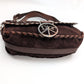 Brown suede bag by Galliano Peace and Love - S/S 2005